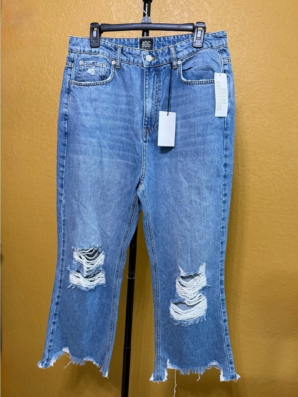 BDG Distressed High-Rise Jeans (Note Patch Condition) - Size 32